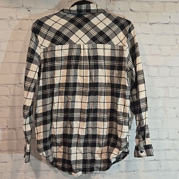 GAP Black and White Plaid flannel size S - Picture 6 of 6